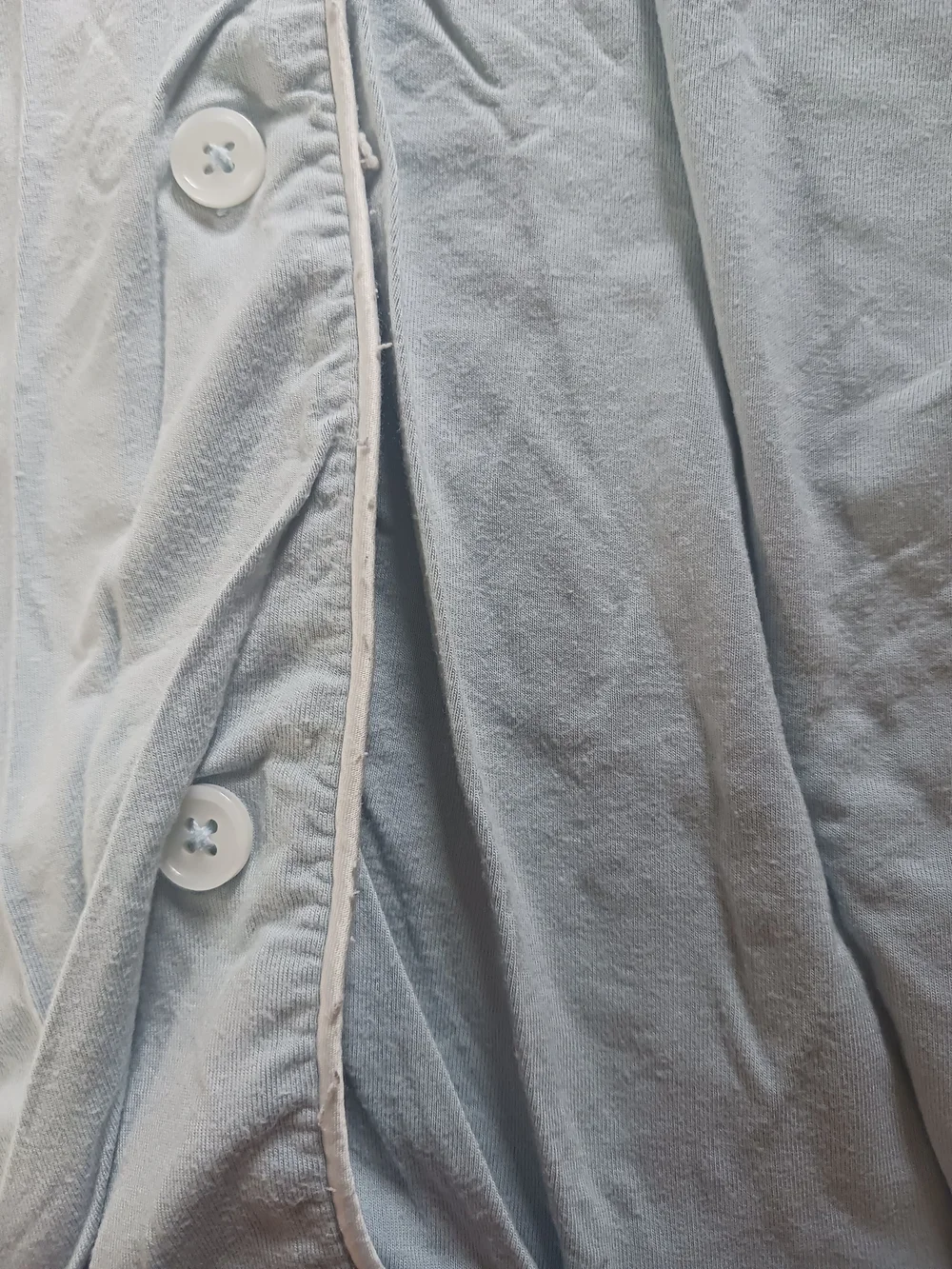 Kindred Bravely Bamboo Clea Light Blue Short Pajama Set with Contrast Piping
